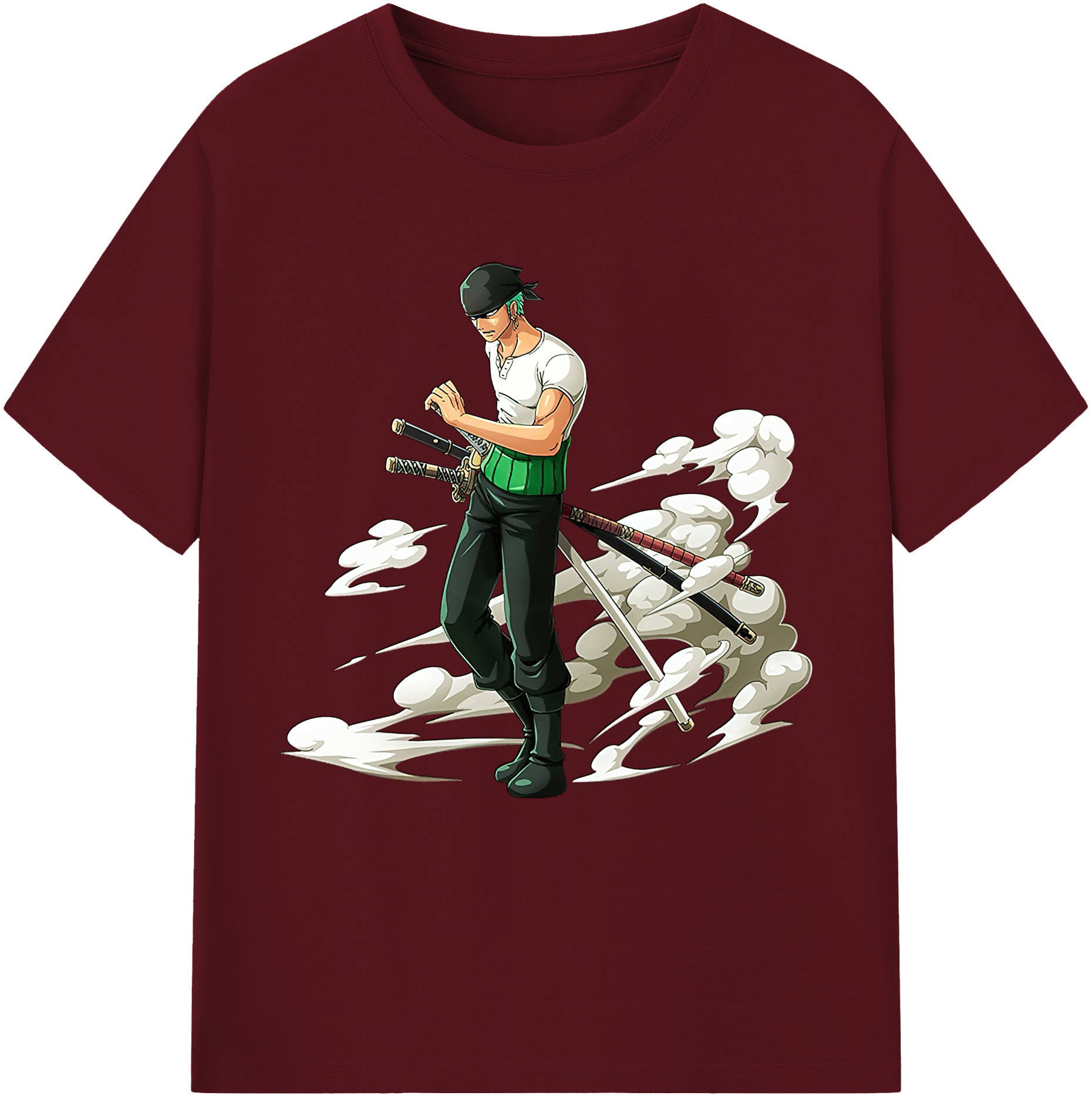 ワンピース ロロノア・ゾロ ONE PIECE Roronoa Zoro 綿100％半袖Tシャツ（フロントプリント）